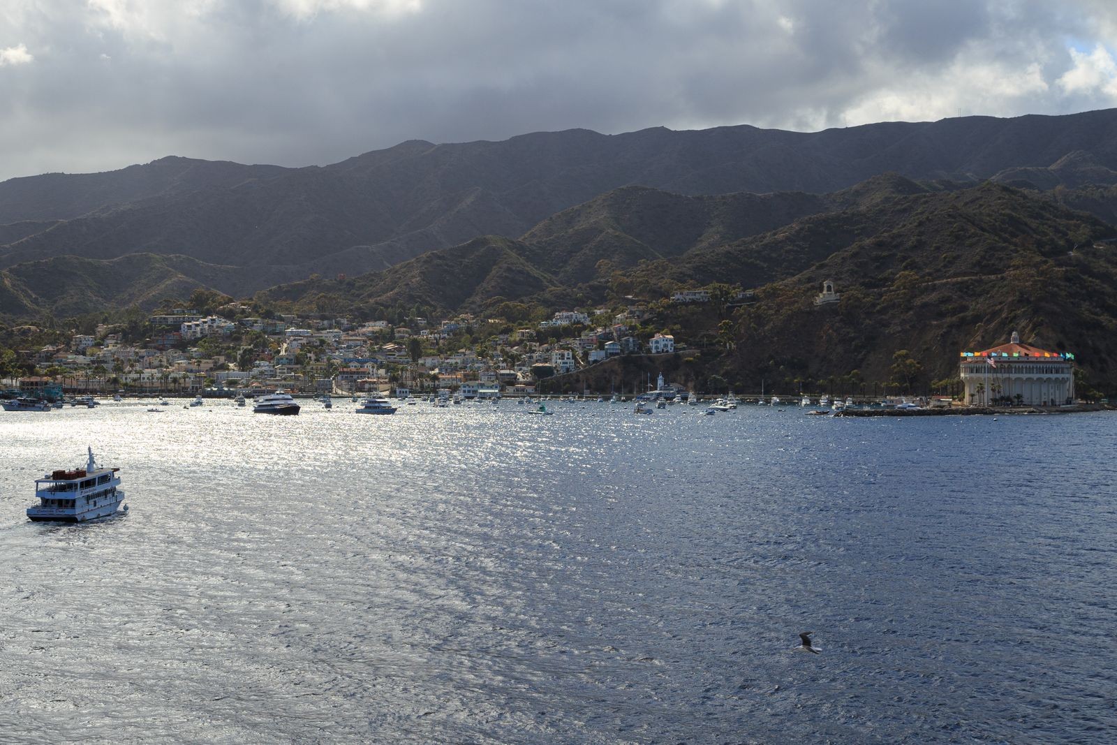 Avalon Harbor and the Catalina Casino seen from the water