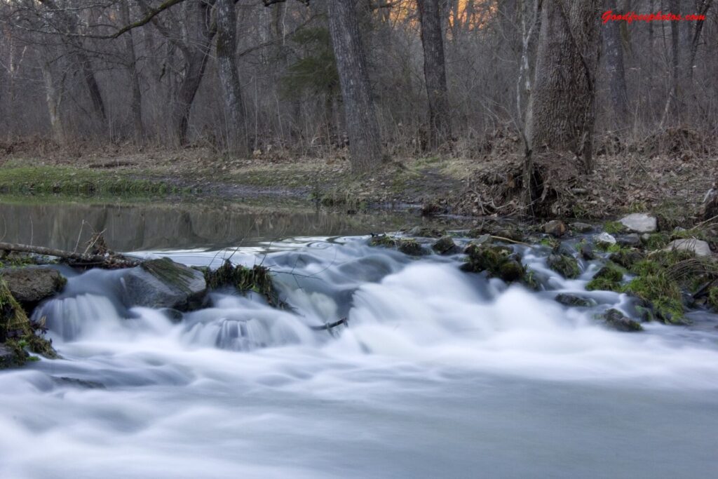 Shallow rapids on the young Current River near its headwaters at Montauk State Park