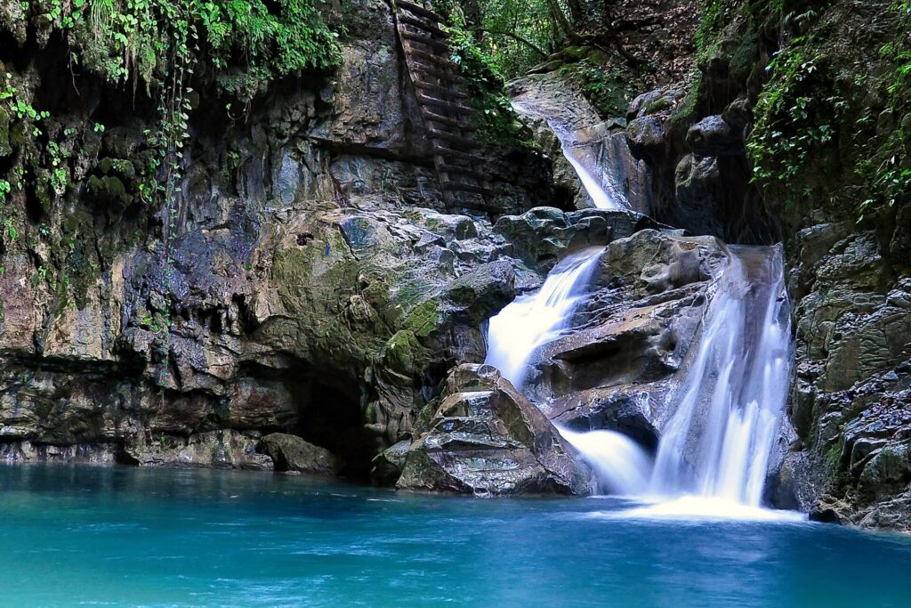 One of the 27 Waterfalls of Damajagua near Puerto Plata, Dominican Republic