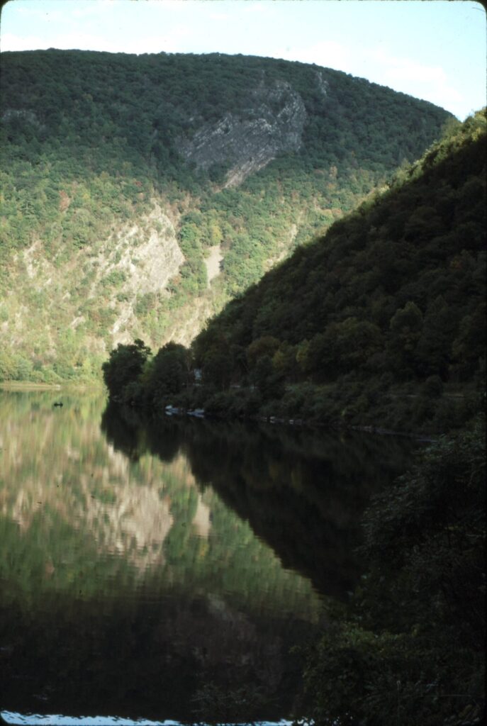 The Delaware River flowing through the Delaware Water Gap