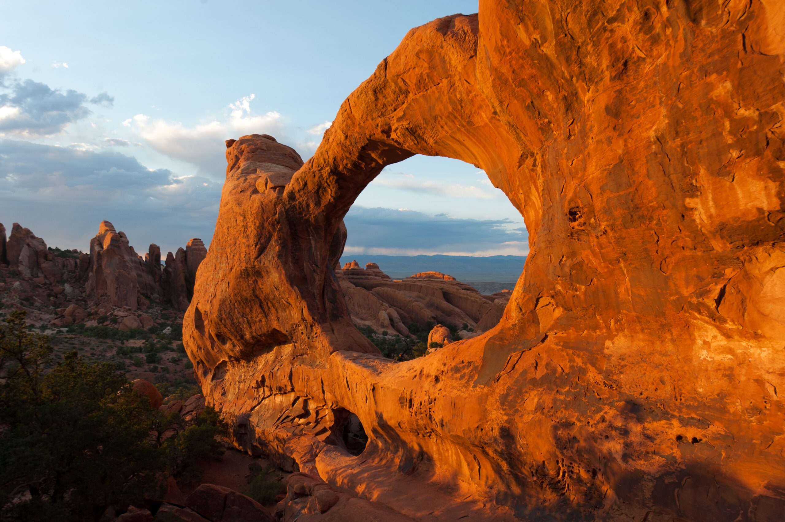 Double O Arch in the Devils Garden area of Arches National Park