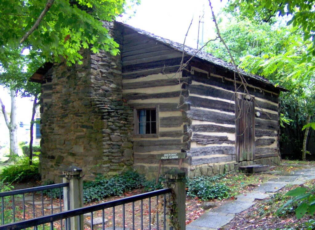 The historic Ogle Cabin in Gatlinburg, Tennessee