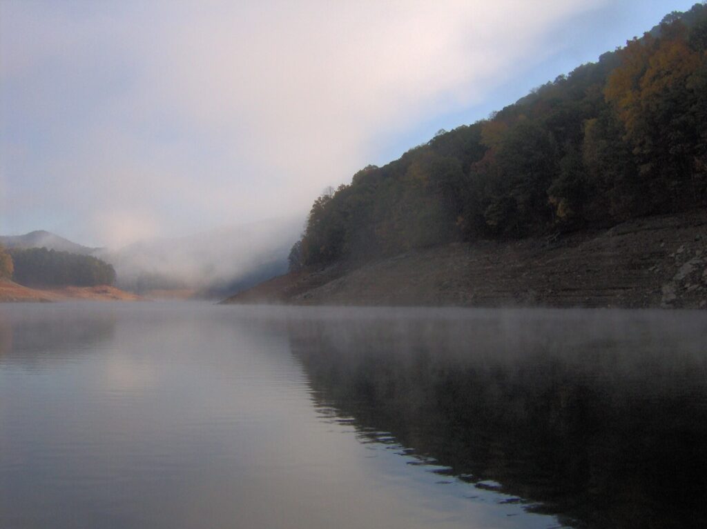 Hazel Creek embayment on the roadless north shore of Fontana Lake