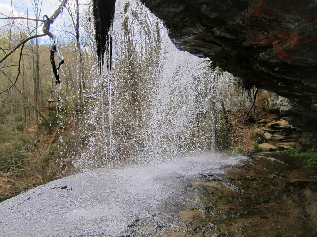 Issaqueena Falls near Walhalla, South Carolina, seen from below