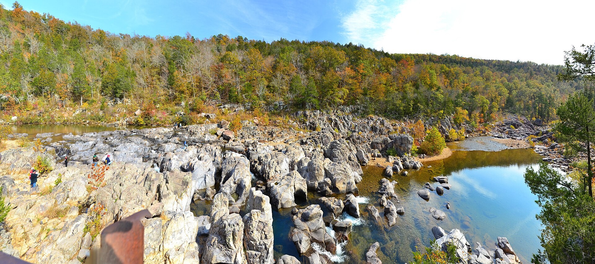Fall color above the rocky shut-ins on the East Fork Black River at Johnson's Shut-Ins State Park
