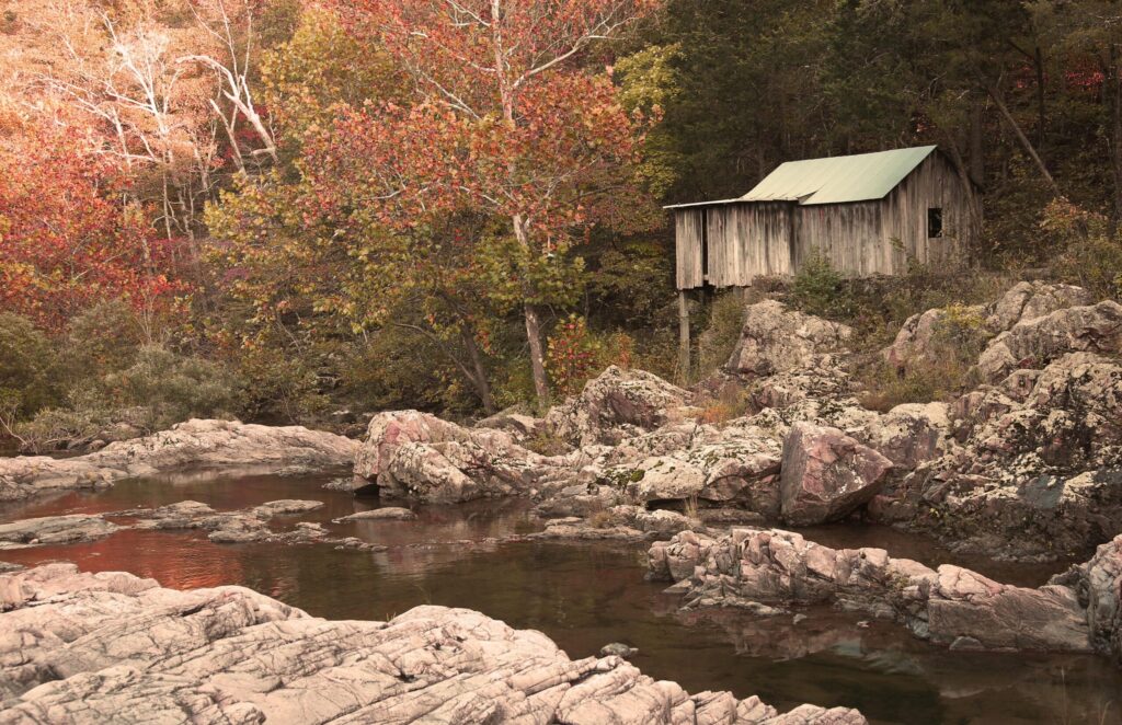 Klepzig Mill on a spring branch in Ozark National Scenic Riverways
