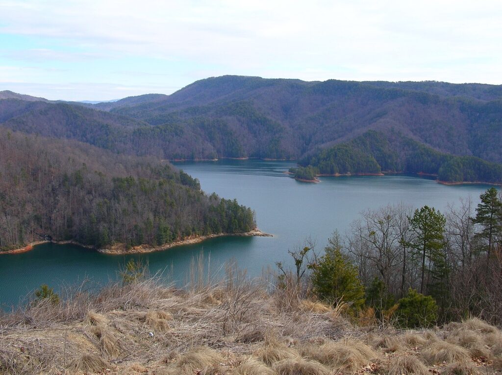Lake Jocassee in Upstate South Carolina, seen from the shoreline