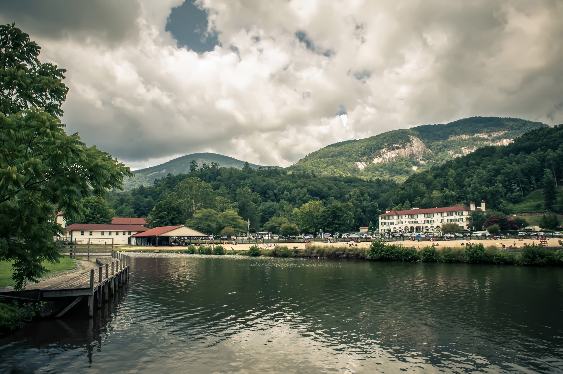 Lake Lure landscape in the Blue Ridge Mountains of North Carolina