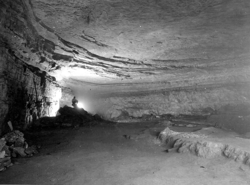 The Rotunda Room inside Mammoth Cave National Park in Kentucky