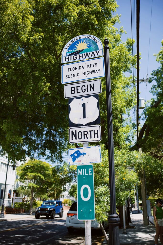 Mile 0 sign marking the end of US 1 in Key West