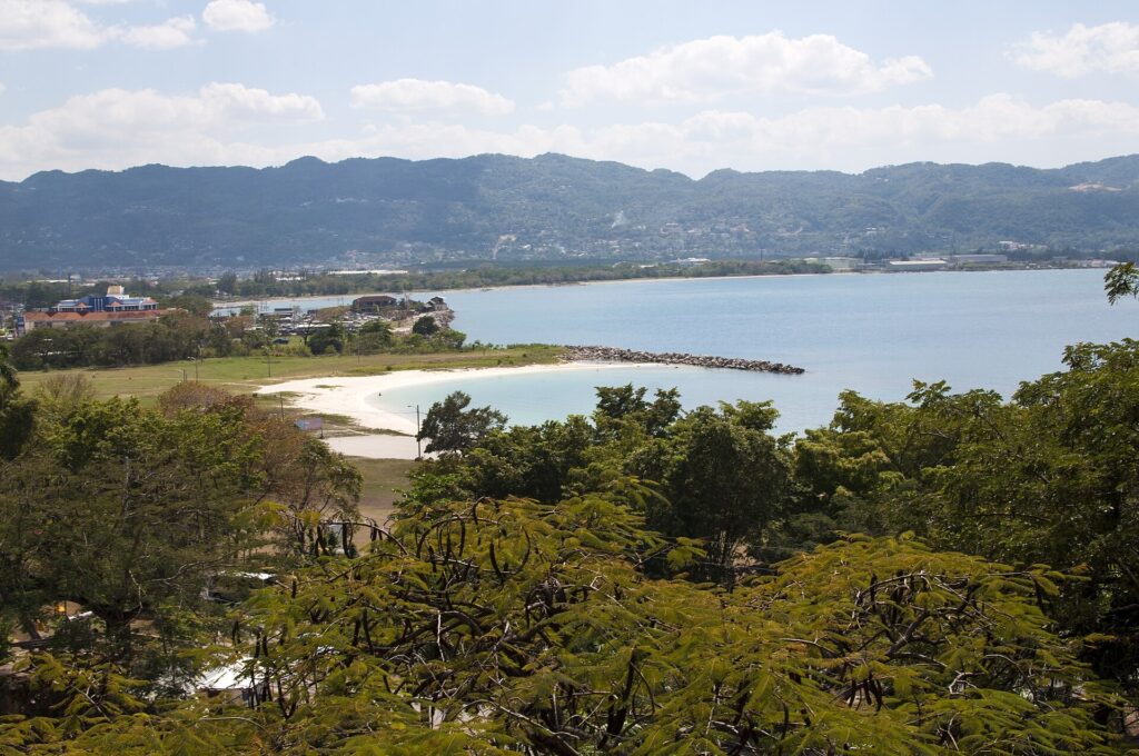 The eastern shore of Montego Bay, Jamaica