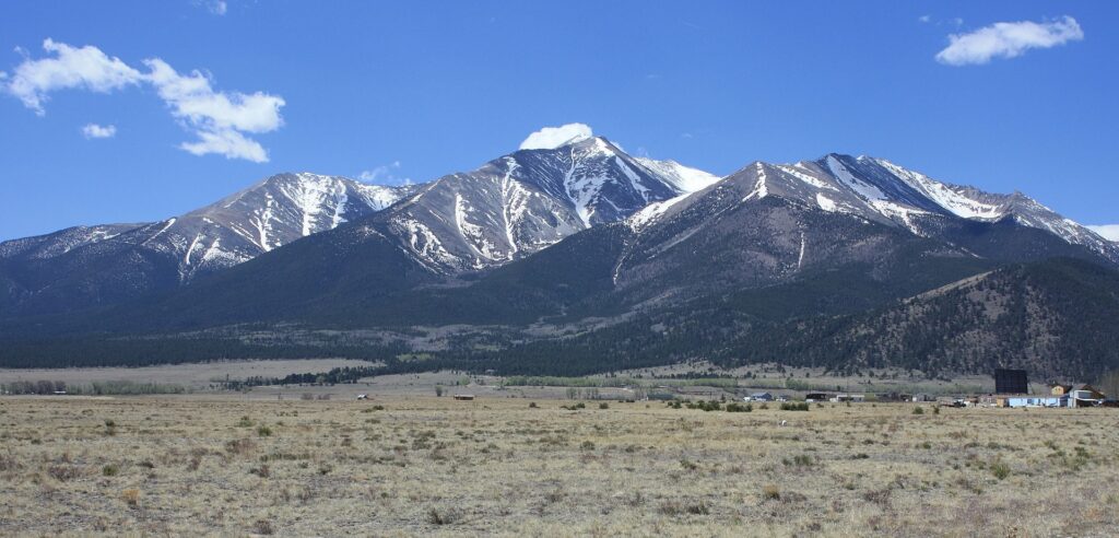 Mount Princeton seen from the Cottonwood Pass road west of Buena Vista, Colorado