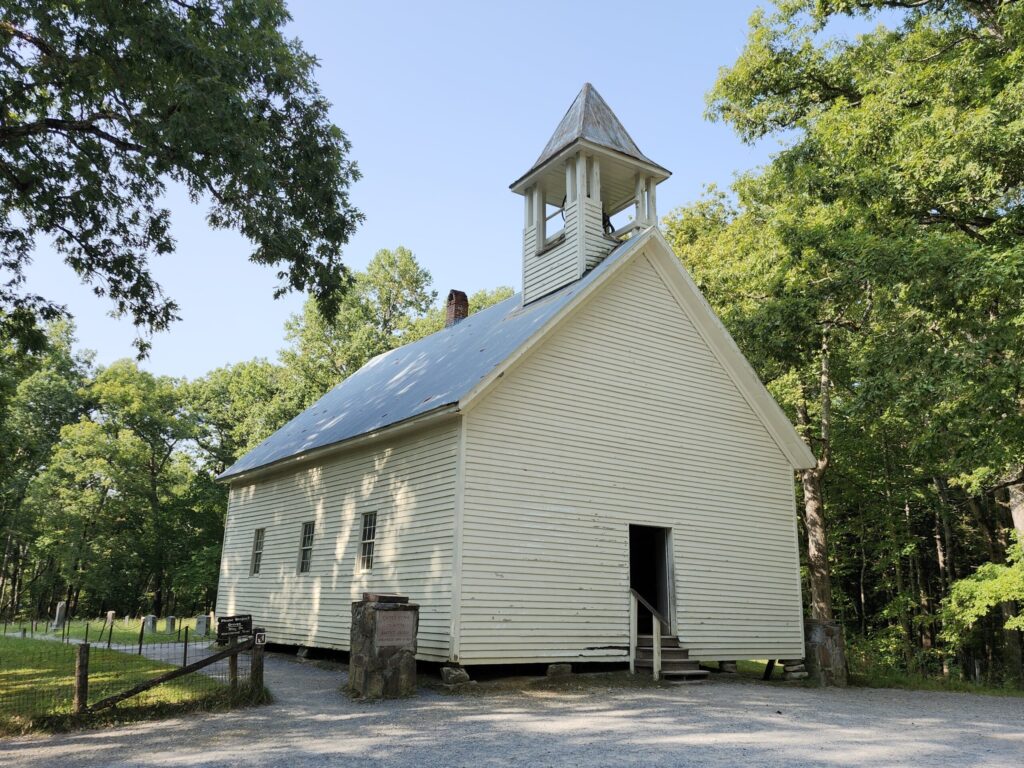 Primitive Baptist Church, one of Cades Cove's three historic churches