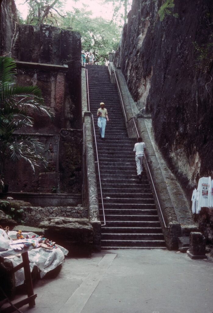 Queen's Staircase, a limestone passage carved into the hillside in downtown Nassau