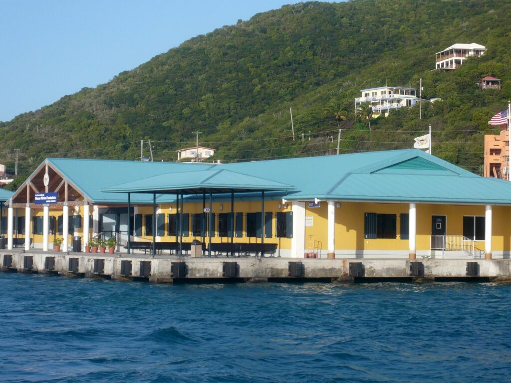 The Red Hook ferry terminal on St. Thomas, where boats depart for St. John
