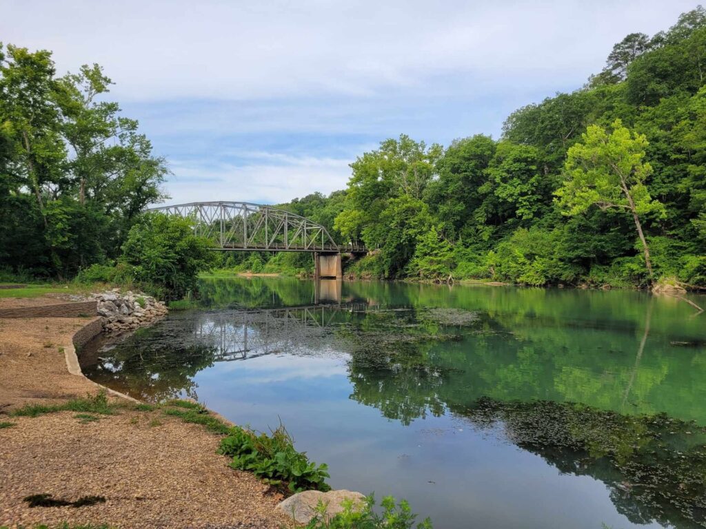 The Eleven Point River at the Riverton access, near the Arkansas line