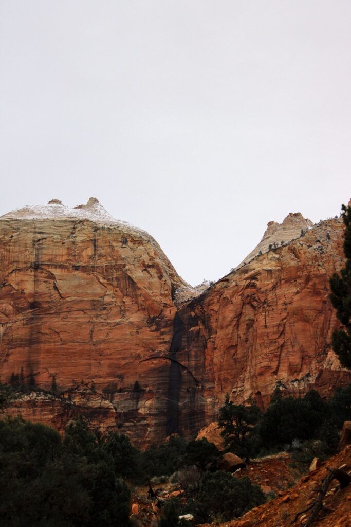 Sandstone cliffs in Zion National Park