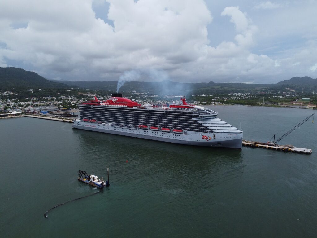 Cruise ships docked at the Taino Bay cruise port in Puerto Plata, Dominican Republic