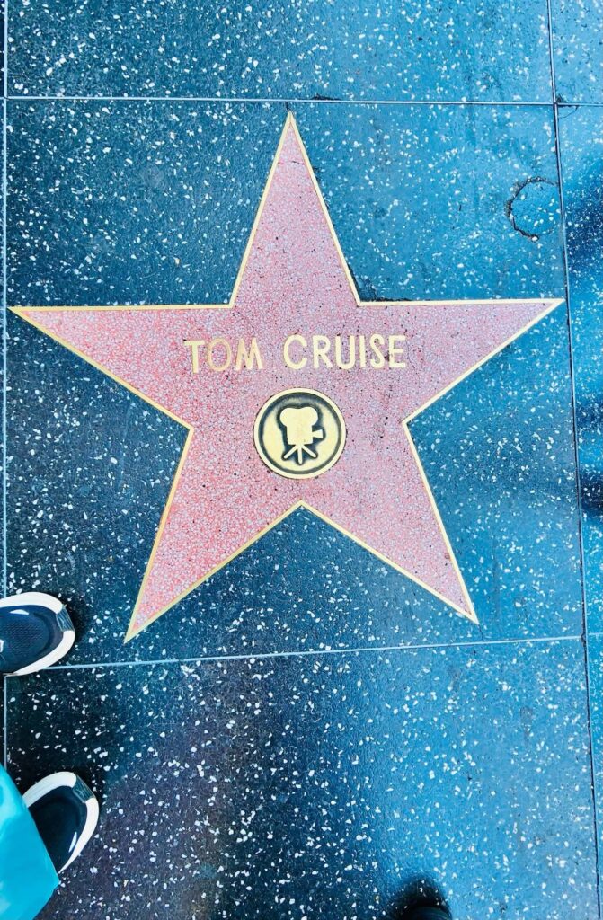 The Tom Cruise star set into the sidewalk on the Hollywood Walk of Fame
