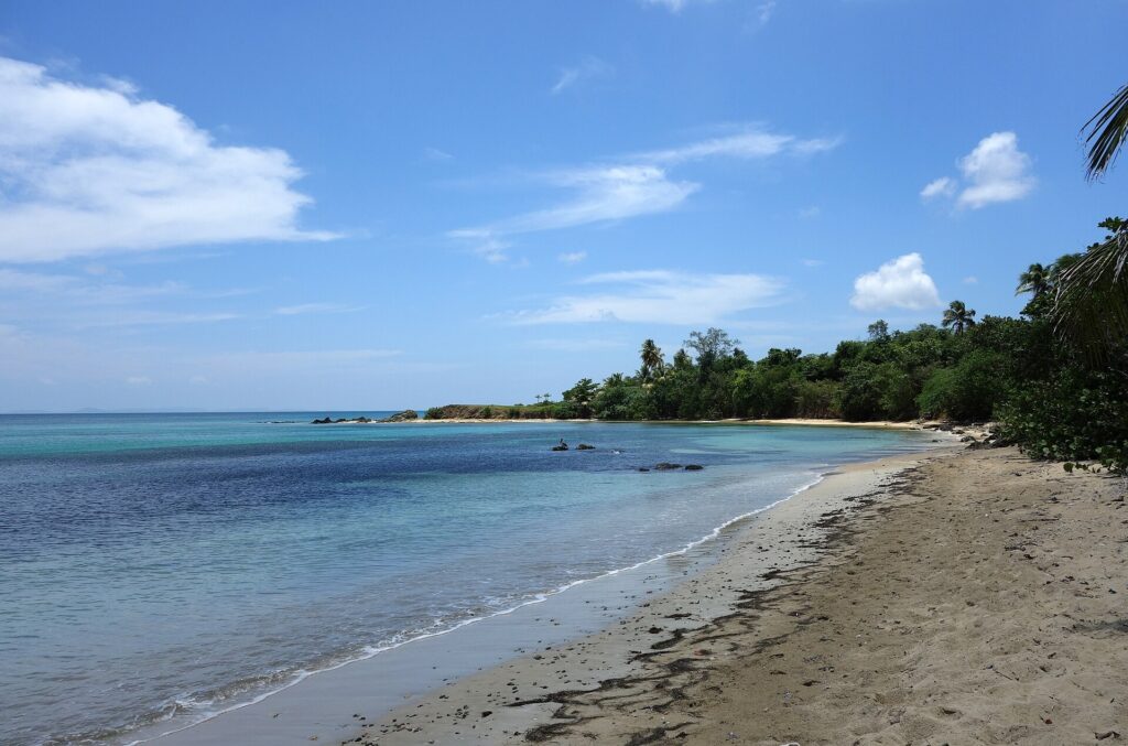 A beach on the north side of Vieques, Puerto Rico