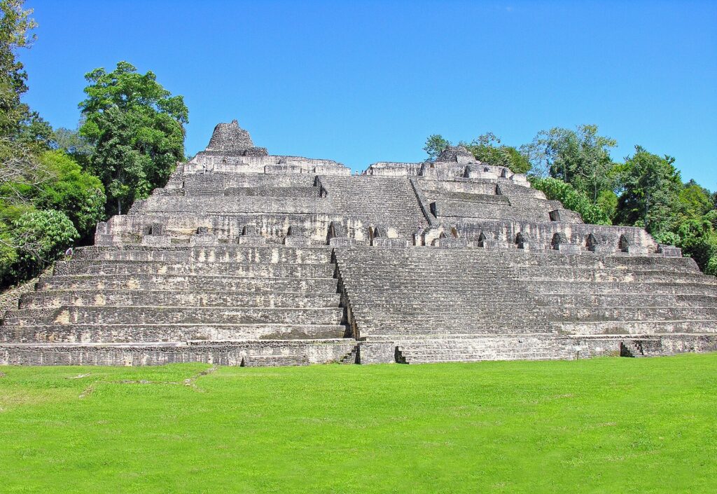 Caana, the tallest structure at the Caracol Maya site in Belize