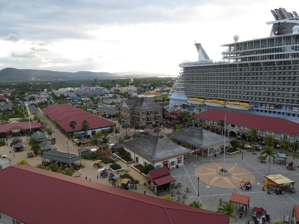Port of Falmouth, Jamaica, seen from a cruise ship deck