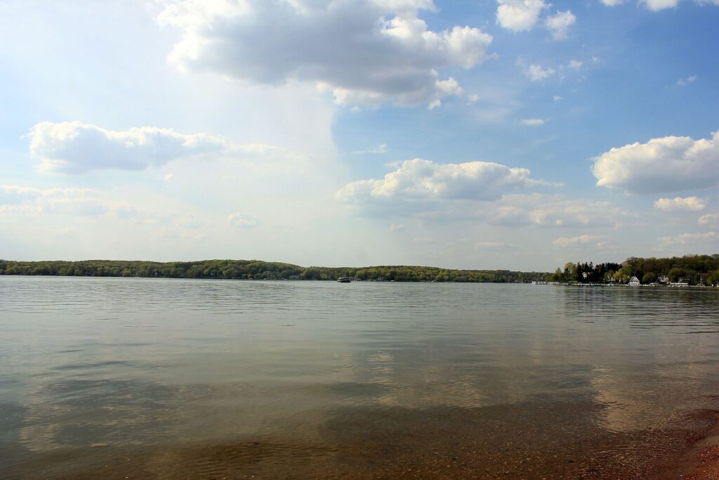 Big Foot Beach State Park shoreline on Geneva Lake, Wisconsin