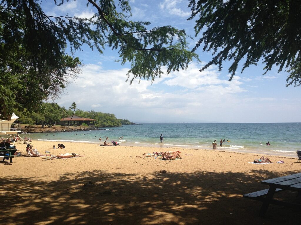 Spencer Beach Park on the South Kohala coast of Hawaii Island