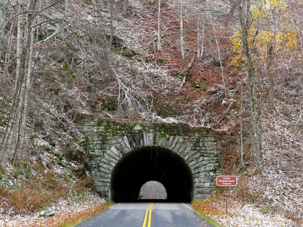 Little Switzerland tunnel on the Blue Ridge Parkway near milepost 333