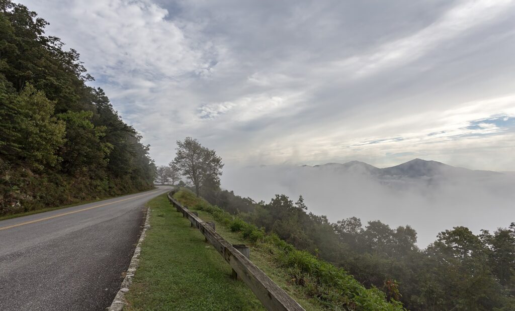 Clouds over the Blue Ridge Parkway near Roanoke, Virginia