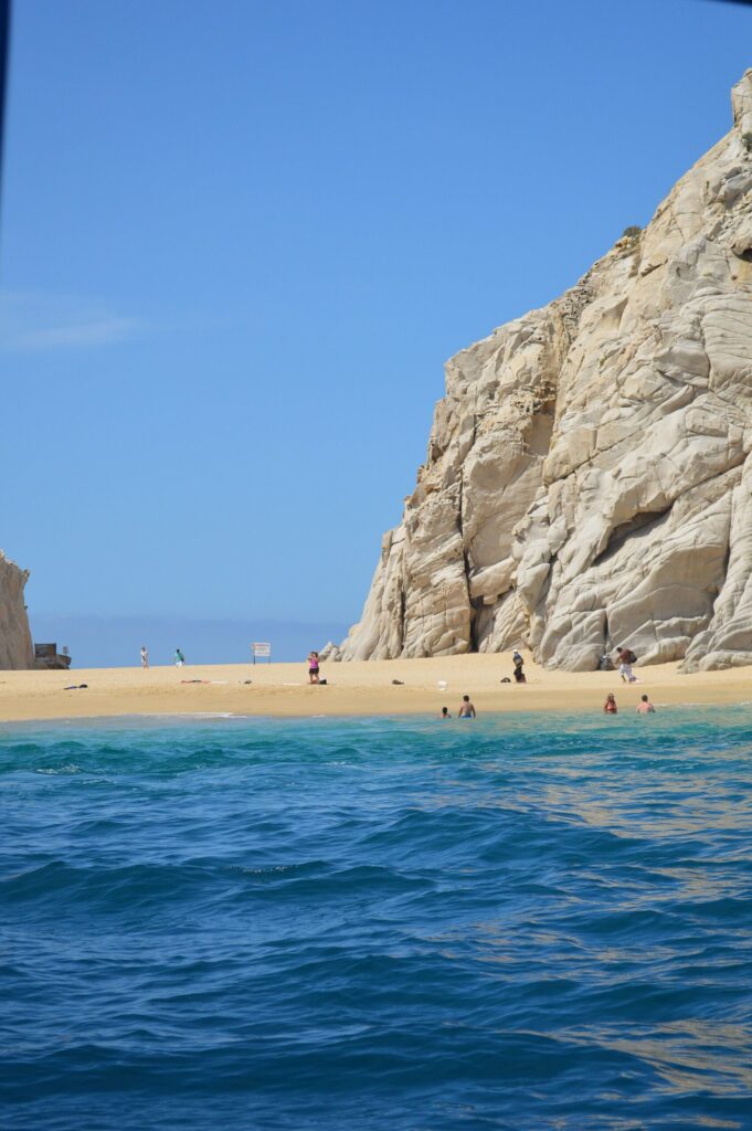 Lover's Beach between granite rock formations at Land's End, Cabo San Lucas