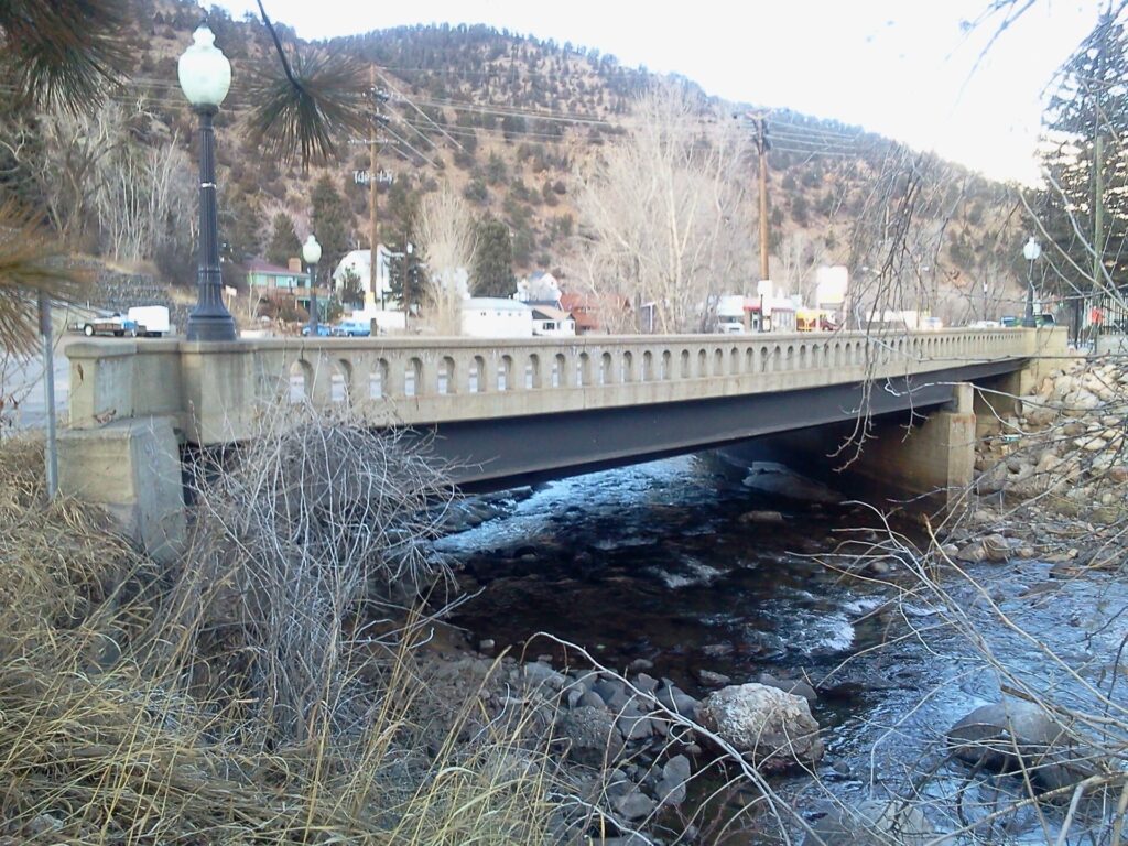 Colorado Boulevard bridge over Clear Creek in Idaho Springs, Colorado