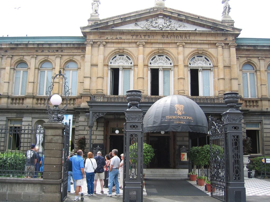 Front of the Teatro Nacional de Costa Rica in downtown San José