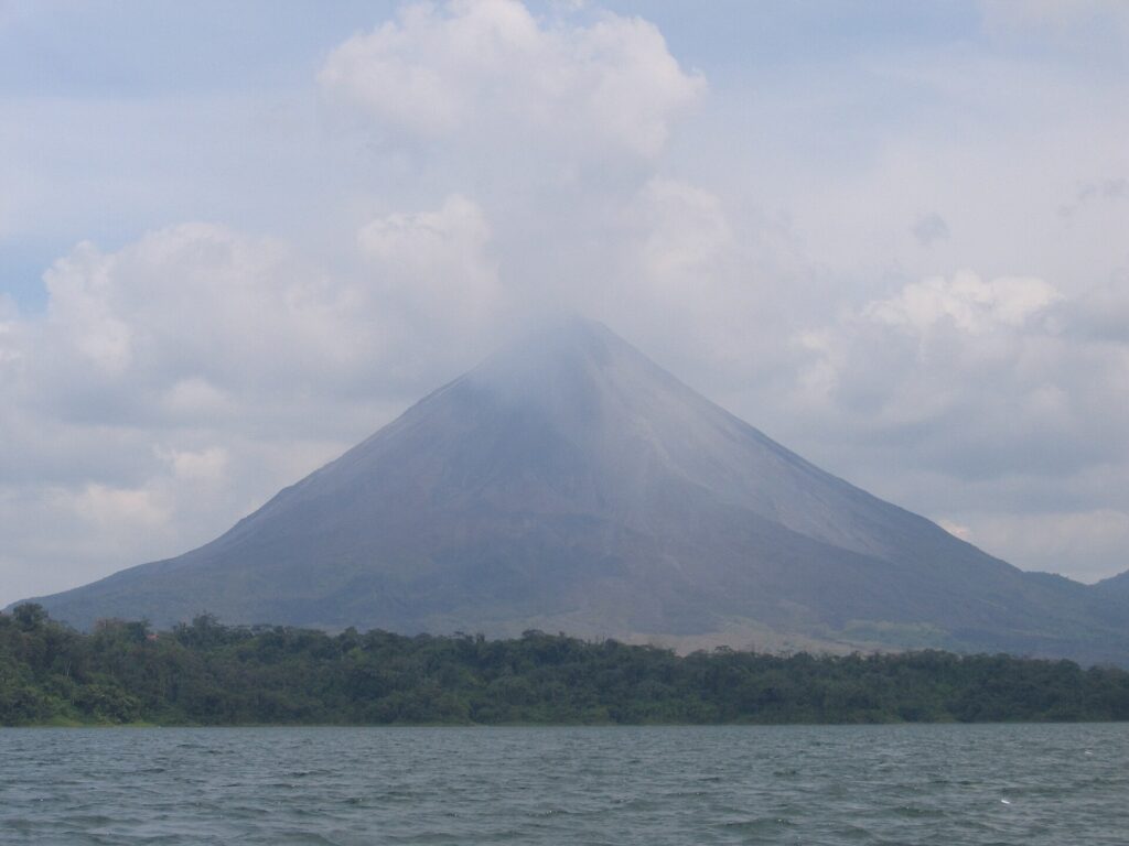 Arenal Volcano seen across Lake Arenal, Costa Rica