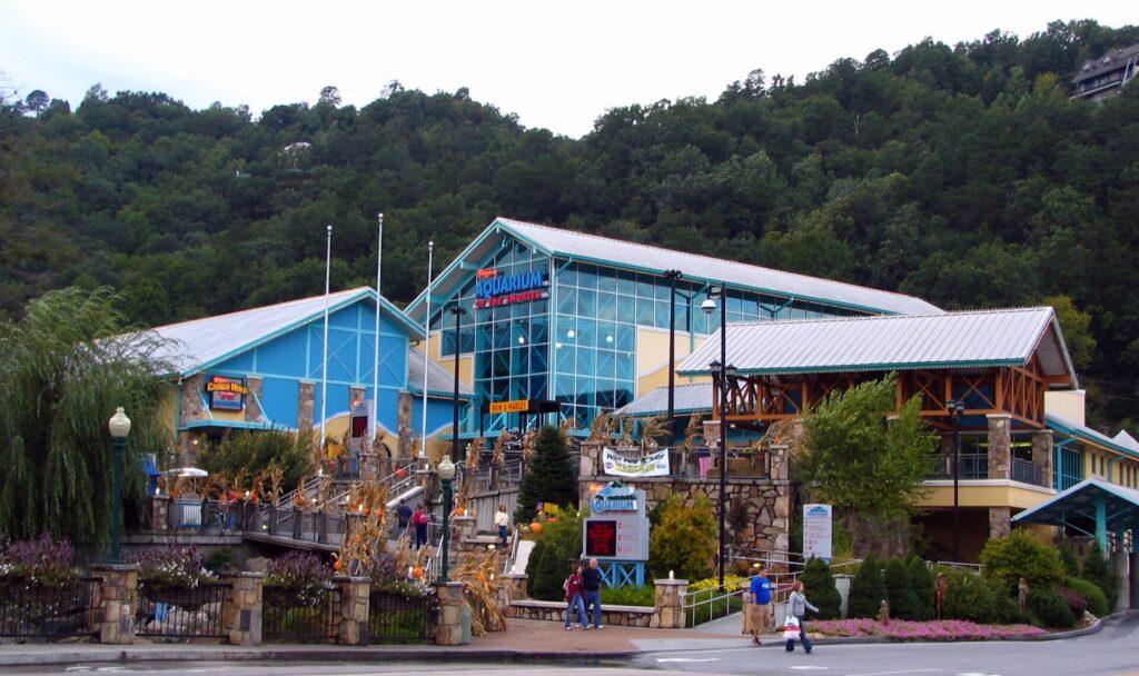 Ripley's Aquarium of the Smokies building on the Parkway in Gatlinburg