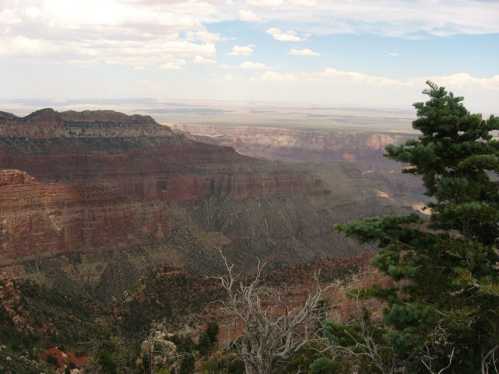 View across the eastern Grand Canyon from Point Imperial on the North Rim