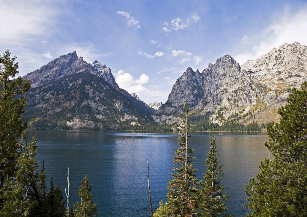 Jenny Lake and the mouth of Cascade Canyon in Grand Teton National Park