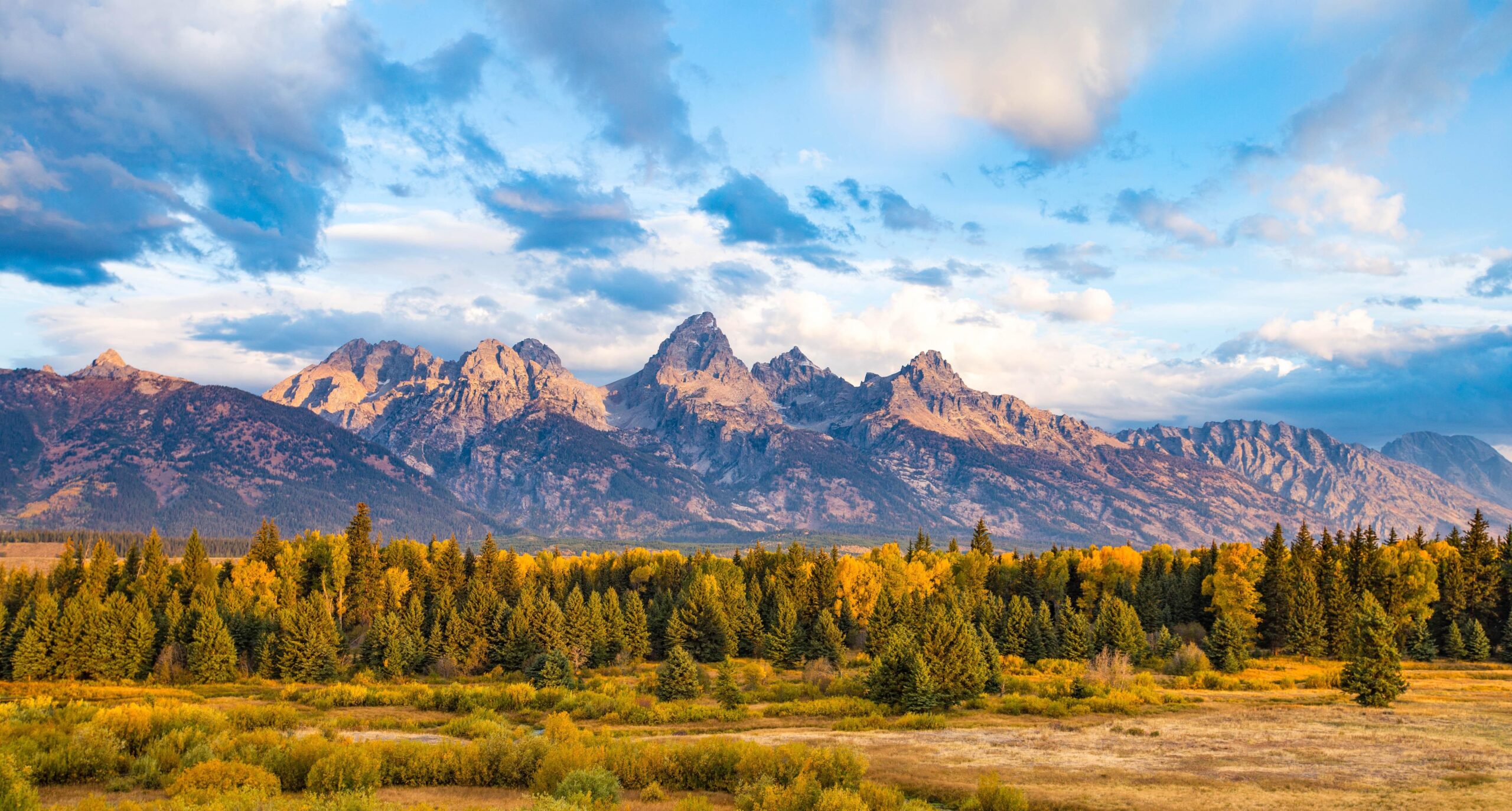The Teton Range rising above Jackson Hole in Grand Teton National Park