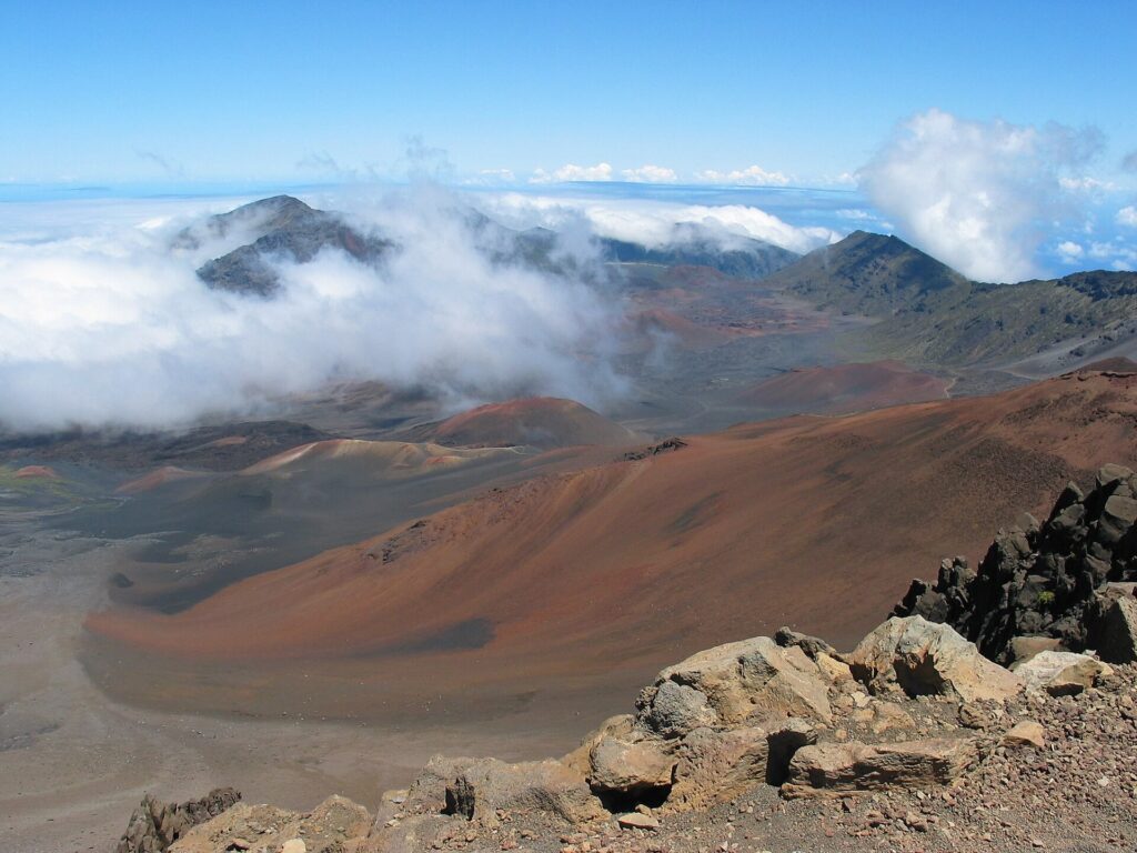 Cinder cones and volcanic crater floor at Haleakala