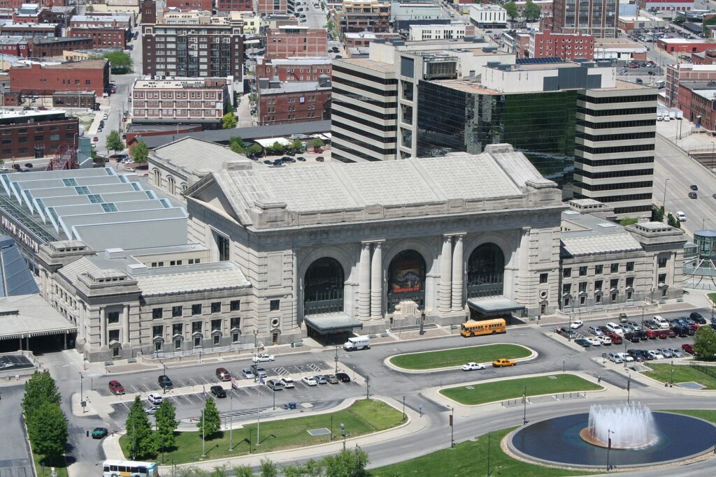Union Station in Kansas City seen from Liberty Memorial