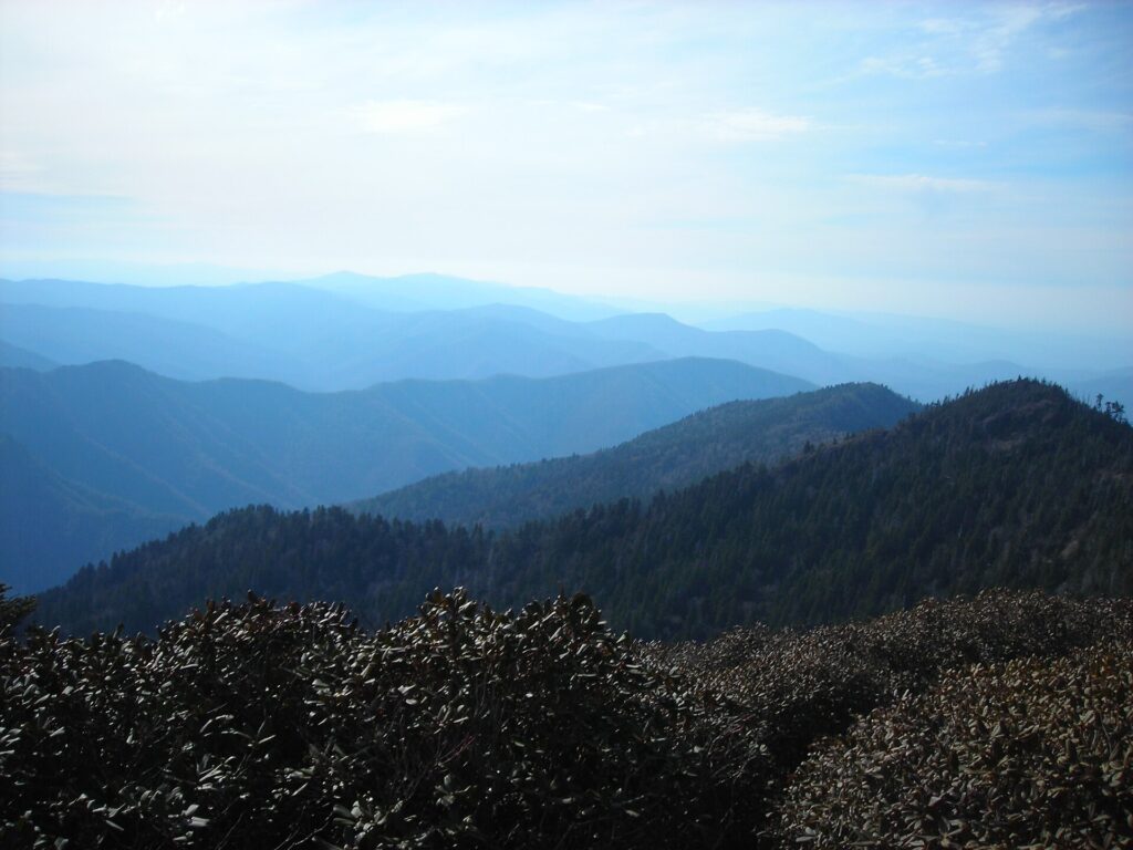 View from Cliff Tops on Mount Le Conte in Great Smoky Mountains National Park