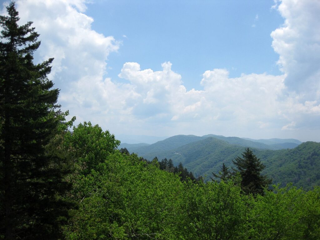 View from Newfound Gap in Great Smoky Mountains National Park
