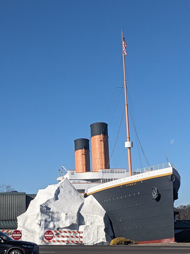 Titanic Museum Attraction building on the Parkway in Pigeon Forge, Tennessee