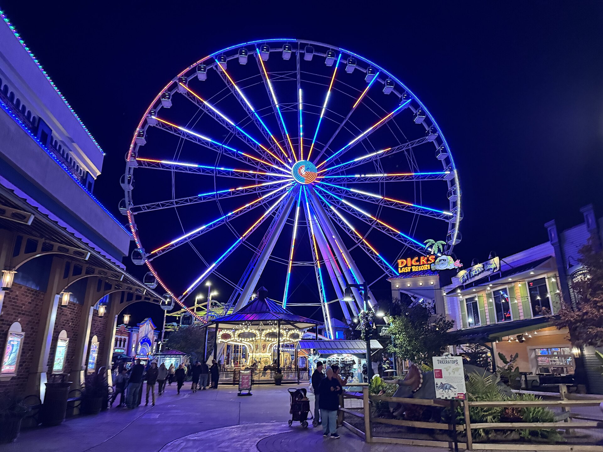 The Great Smoky Mountain Wheel observation wheel at The Island in Pigeon Forge, Tennessee