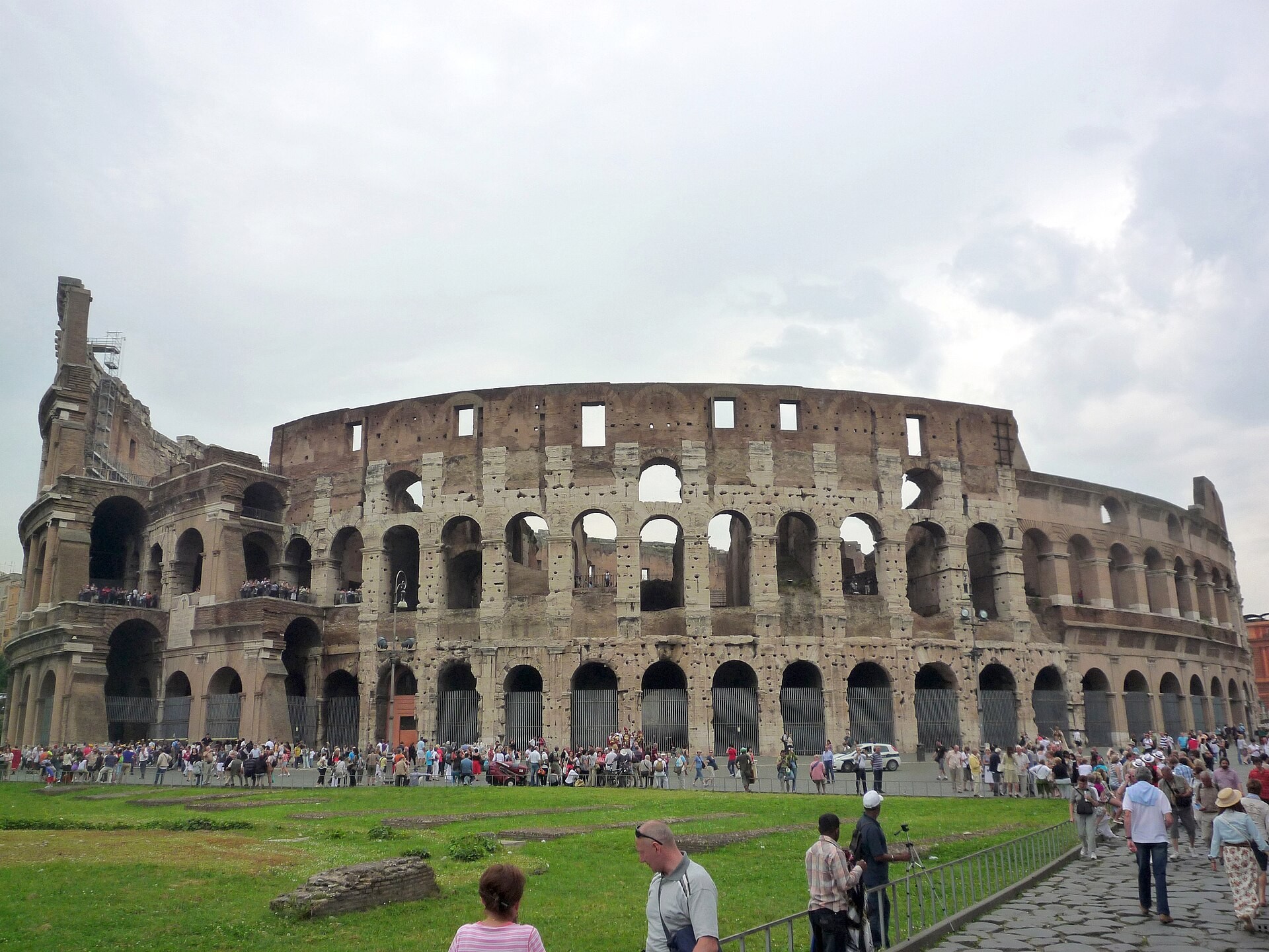 The Colosseum in Rome seen from outside in daylight