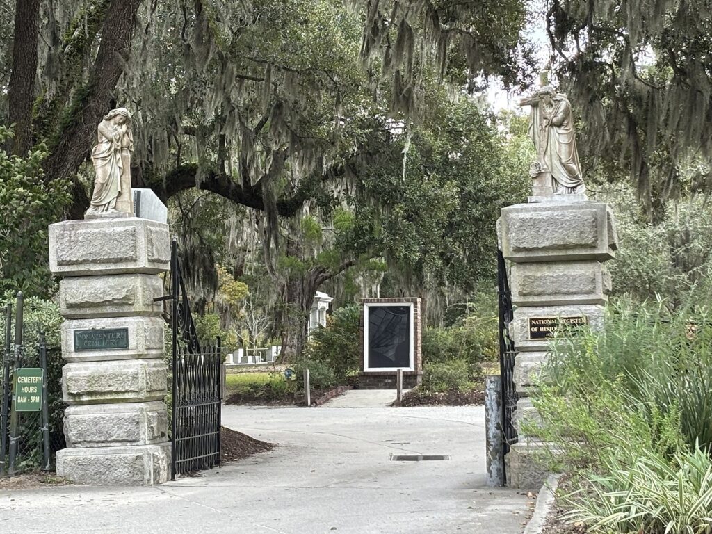 Gateway entrance to Bonaventure Cemetery in Savannah, Georgia