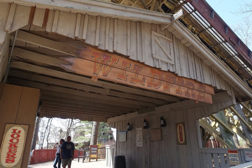 Entrance to the Wildfire roller coaster at Silver Dollar City in Branson, Missouri