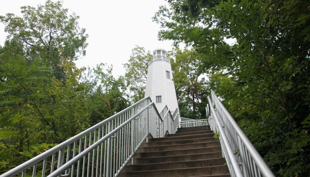 Mark Twain Memorial Lighthouse on top of Cardiff Hill in Hannibal, Missouri