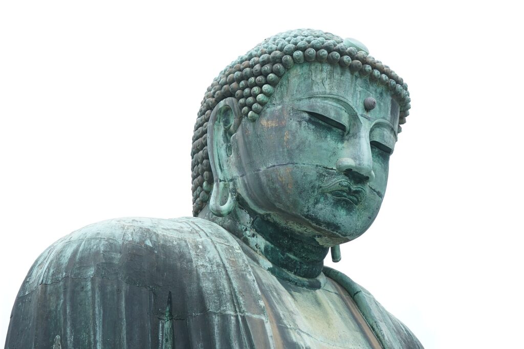 Bronze Great Buddha statue at Kotoku-in Temple in Kamakura, Japan