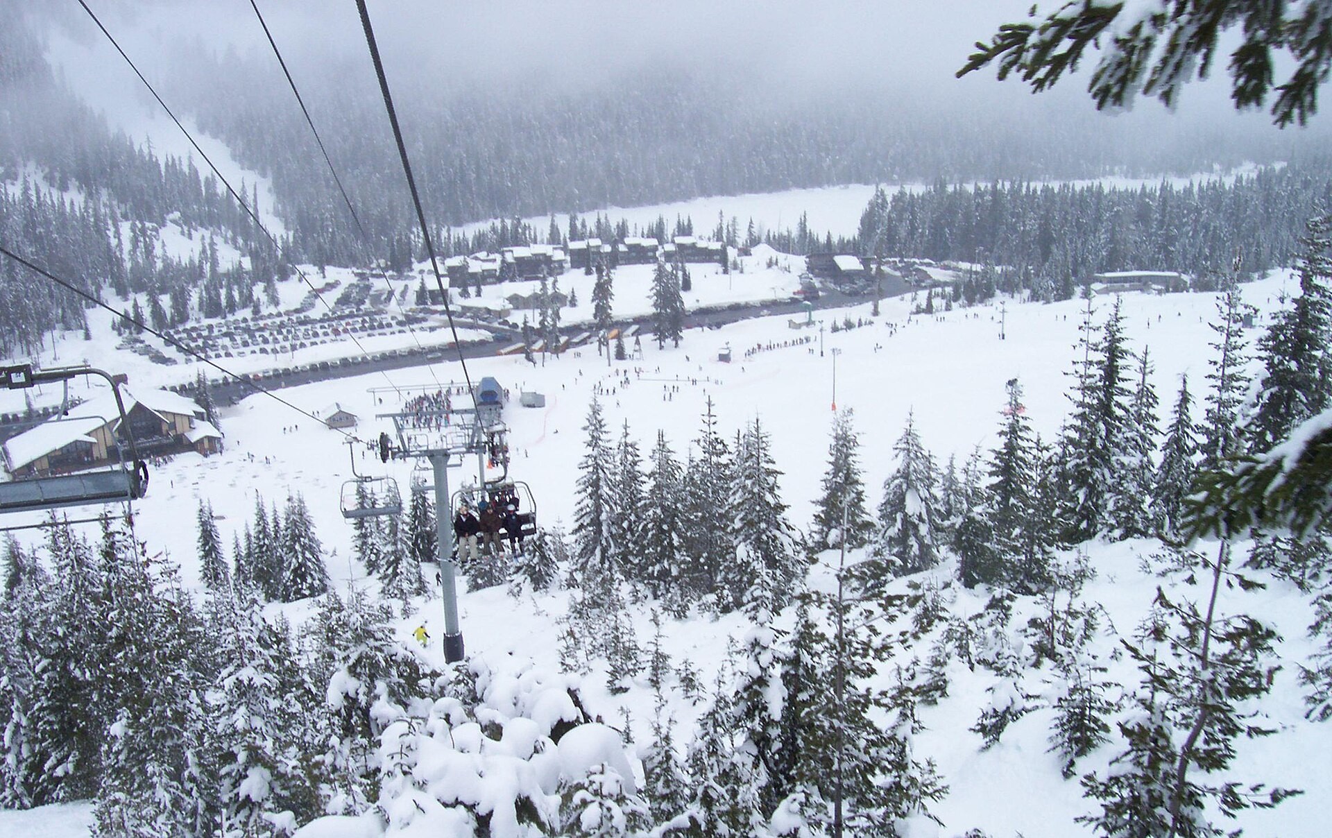 View off the chairlift at White Pass Ski Area, Washington